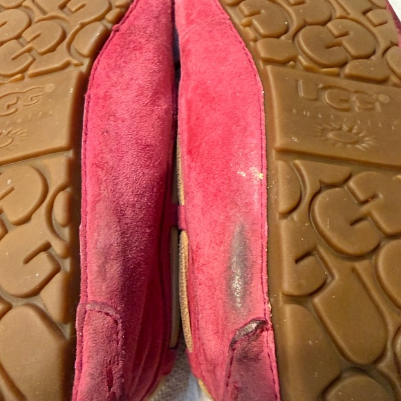 UGG Dakota Raspberry Pink Suede Slipper Moccasins Sz 9 - Picture 8 of 11